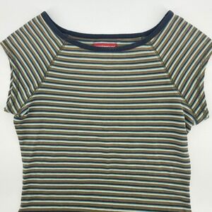 Unionbay Womens Striped T Shirt Medium Cotton Blend Top Streetwear Y2K Bratz